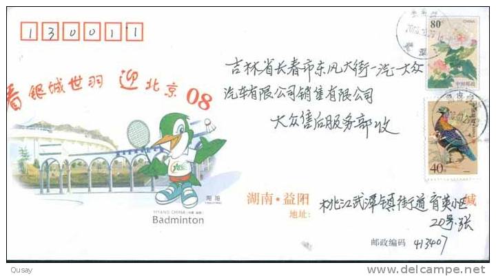 Badminton   ,   Prepaid Cover  , Postal Stationery - Badminton