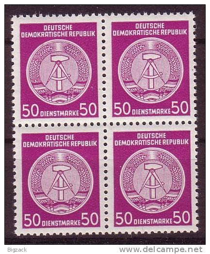 DDR Dienstmarke A Minr.26 Postfrisch 4er Block - Other & Unclassified