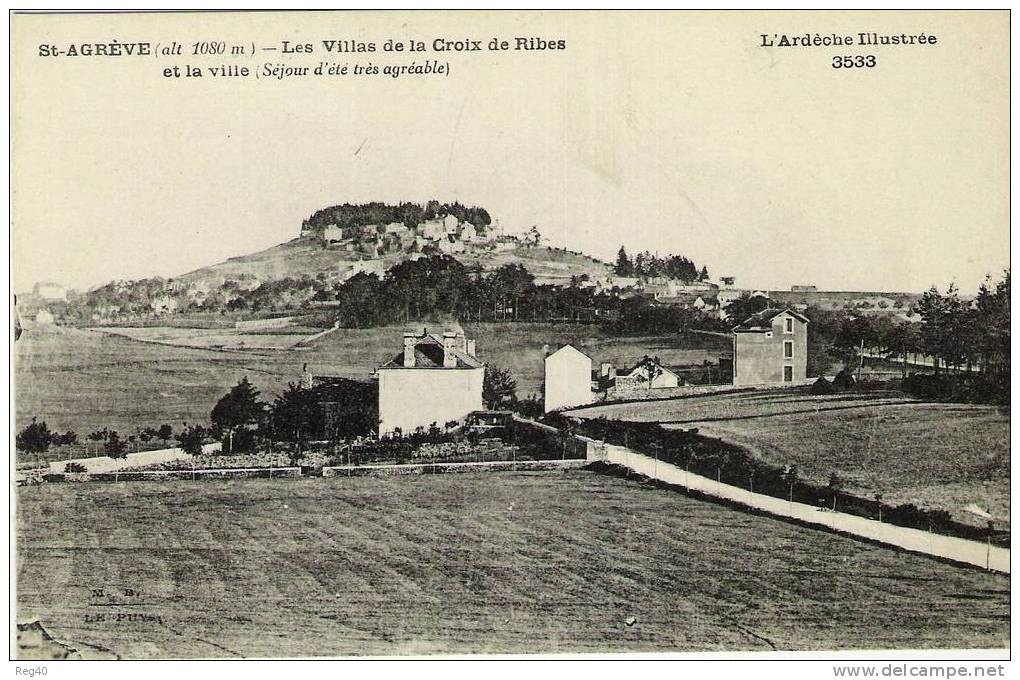 D07 - ST AGREVE  -  Les Villas De La Croix De Ribes Et La Ville - Saint Agrève