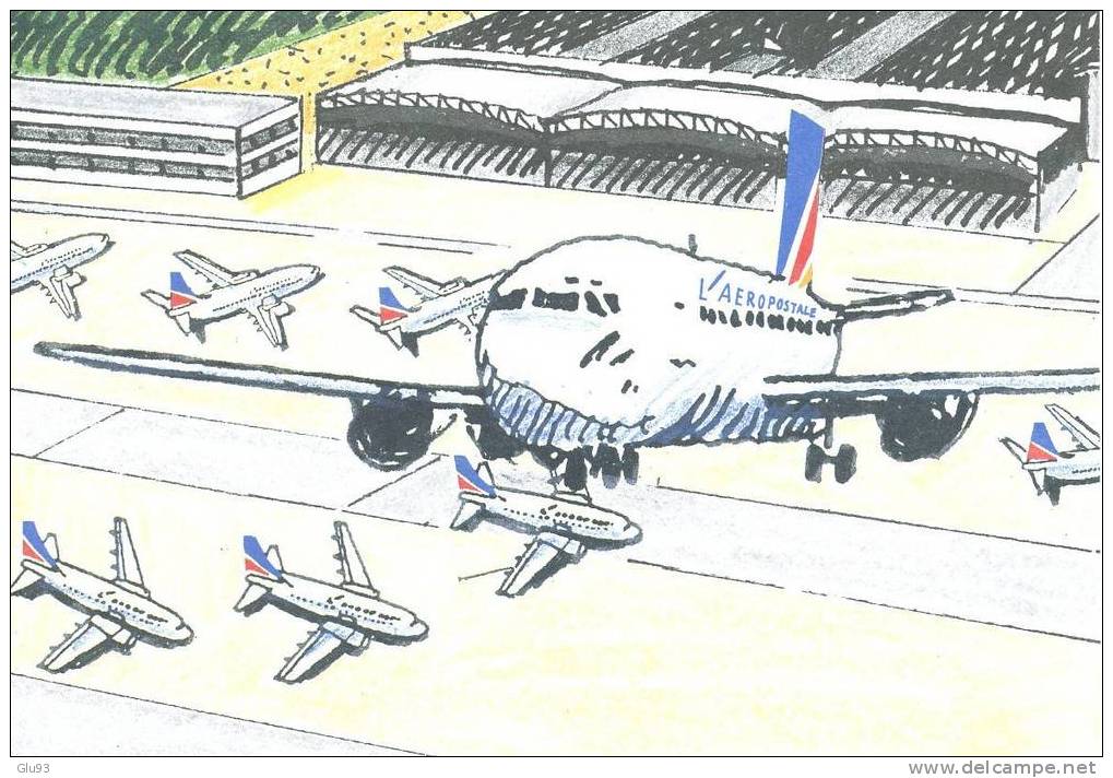 CPM - L'aéropostale - Avion - La Poste - Timbrée à 2,50 FF - Air France - Cafés