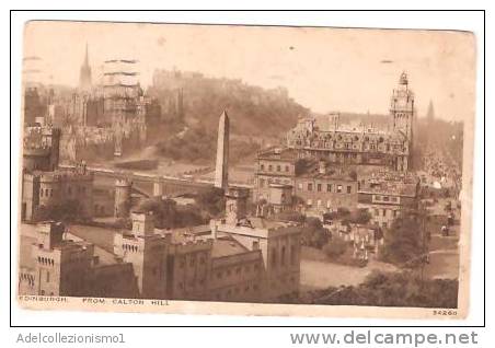 19147)cartolina Illustratoria  Edinburgh - From Calton Hill - Dunbartonshire