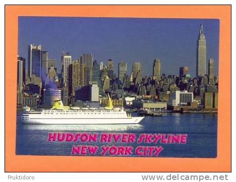 AKUS USA Card About Hudson River In New York - Panoramic Views