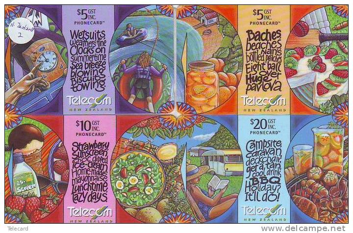 4 Telecartes NOUVELLE ZELANDE En Puzzle (2) HOLLIDAY - Rompecabezas