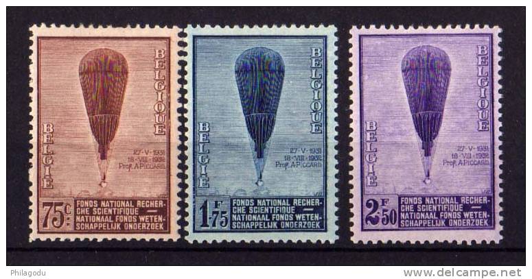 Belgique 1932, « Ballon Picard», N° 353 / 55 Neuf Avec Charnière   Cote 40 E - Ongebruikt