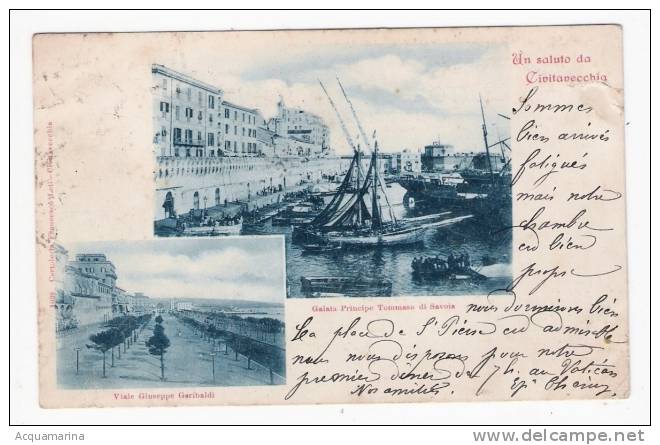 CIVITAVECCHIA - Un Saluto - Cartolina FP V 1902 - Civitavecchia