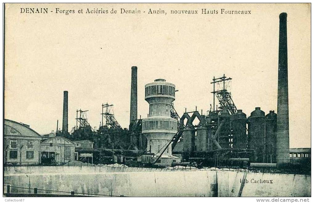 59 - NORD - DENAIN - FORGES Et ACIERIES --- ANZIN - HAUTS FOURNEAUX  - CHATEAU D'EAU - RESERVOIR - CITERNE - Denain