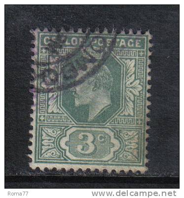 G11316 9 - CEYLON , Giorgio V 1912: 2 Valori Usati - Ceylon (...-1947)