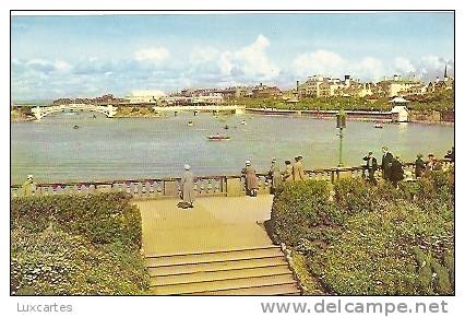 MARINE LAKE AND LOWER PROMENADE. SOUTHPORT. - Southport