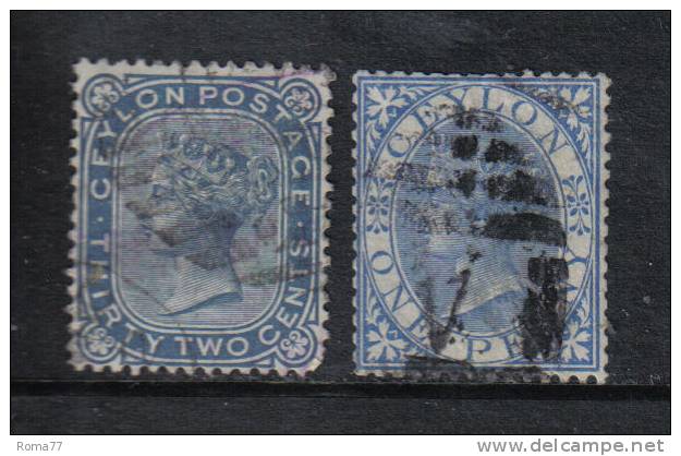 G11325 - CEYLON , Vittoria : Due Valori Con Forti Trasparenze - Ceylon (...-1947)