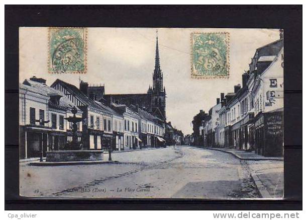 27 CONCHES Place Carnot, Commerces, Ed ND 49, 1905 - Conches-en-Ouche