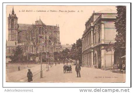 19186)cartolina Illustratoria  Le Mans - Cathedrale Et Theatre - Lorraine