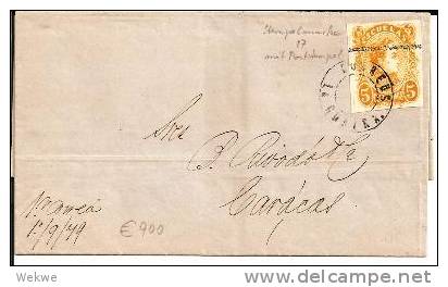 Ven062/  VENEZUELA - Fiscalmarke Als Freimarke 1879 Verwendet (Brief, Cover, Letter,lettre) - Venezuela