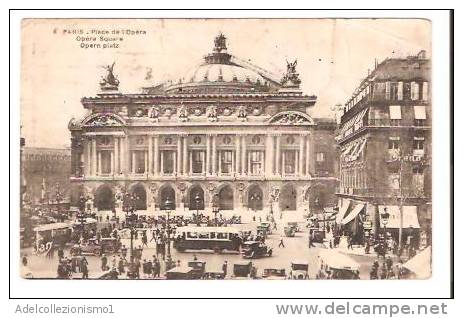 19201)cartolina Illustratoria  Parigi - Place De L'opera - Ile-de-France