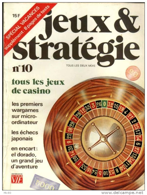 Magazine "Jeux & Stratégie" N° 10  Bon état. - Juegos De Representaciones