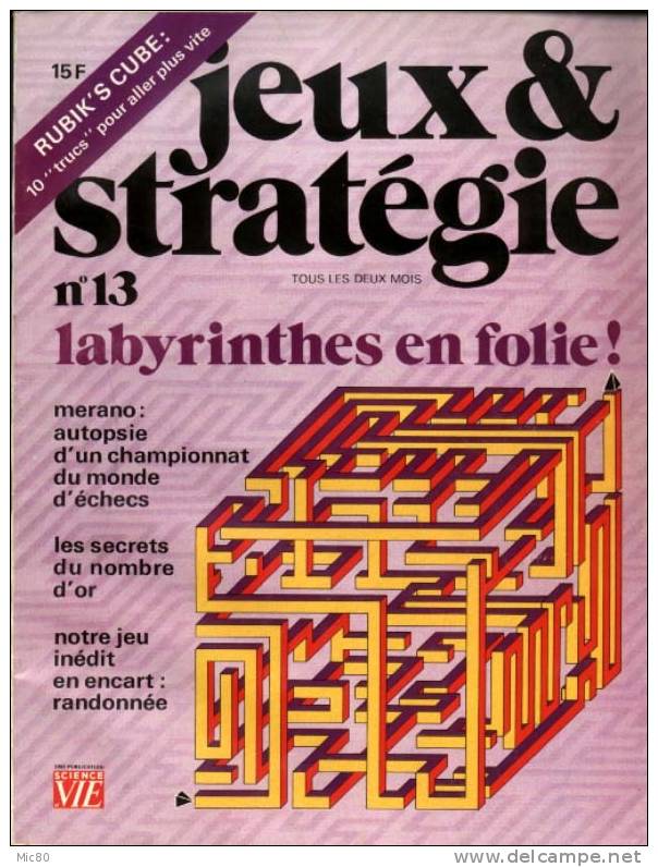 Magazine "Jeux & Stratégie" N° 13  Très Bon état. - Giochi Di Ruolo