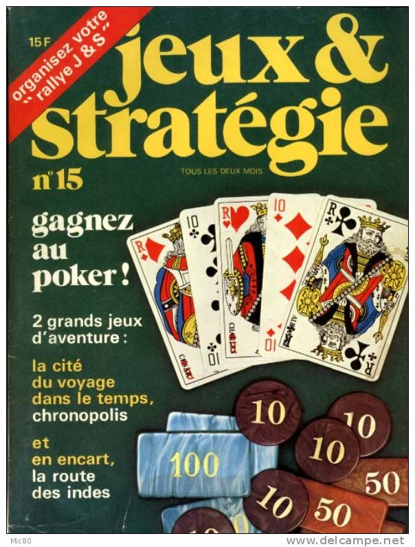 Magazine "Jeux & Stratégie" N° 15  Très Bon état. - Juegos De Representaciones