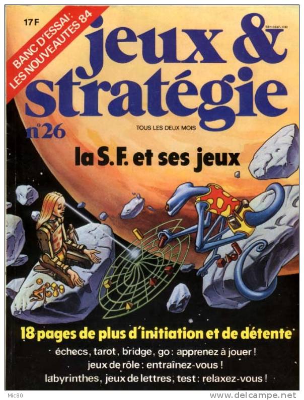 Magazine "Jeux & Stratégie" N° 26  Très Bon état. - Giochi Di Ruolo