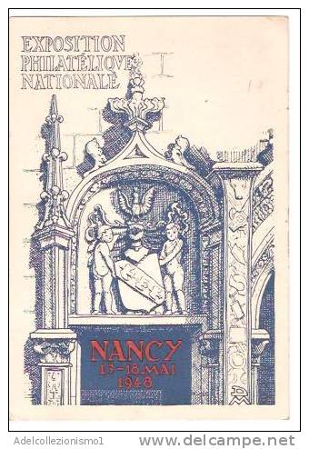 18911)cartolina Illustratoria  Nancy - Esposizione Filatelica Nazionale - Lorraine
