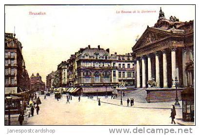 BRUXELLES - La Bourse Et Le Boulevard - ANIMEE - 1910 - Bruxelles - Belguim. - Avenues, Boulevards