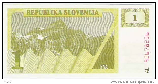 Slovénie Billet 1 Tolar 1990 NEUF - Eslovenia