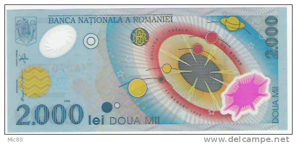 Roumanie Billet 2000 Lei 11/8/1999 NEUF - Roemenië