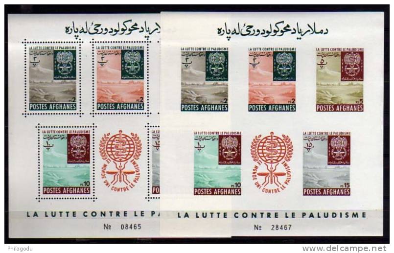 Afghanistan 1962, Paludisme,  ++ Blocs  Neuf Sans Charnière ++ Postfrich ++ Mint N.H - Enfermedades