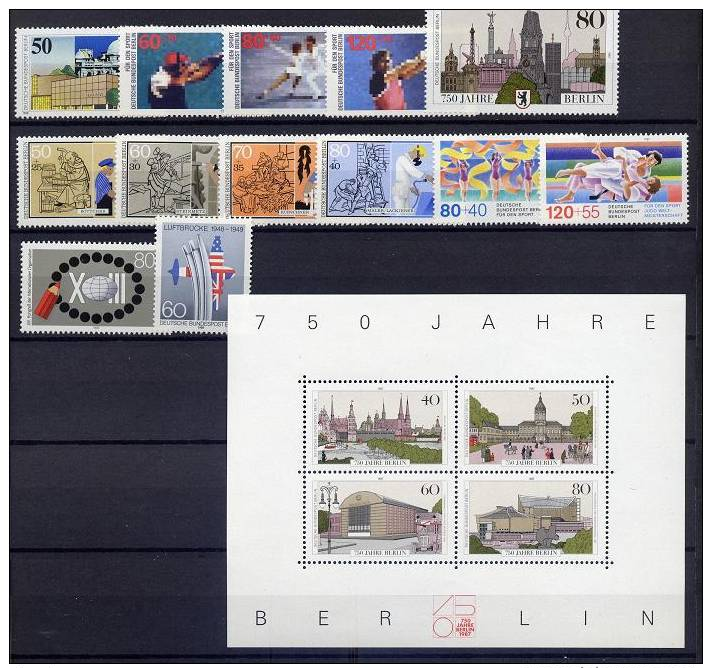 Berlin, Berlin, Collection Of 161 Stamps And 1 Block, MNH - Ongebruikt