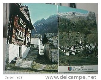 SUISSE SVIZZERA SWITZERLAND TICINO BOSCO GURIN VEDUTE  E SALUTI   N1974 BR18781 - Bosco/Gurin