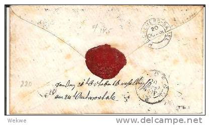 Rl150/ - RUSSLAND -  Mischfrankatur, 3 Farben 1866, Nach Baden Baden - Briefe U. Dokumente