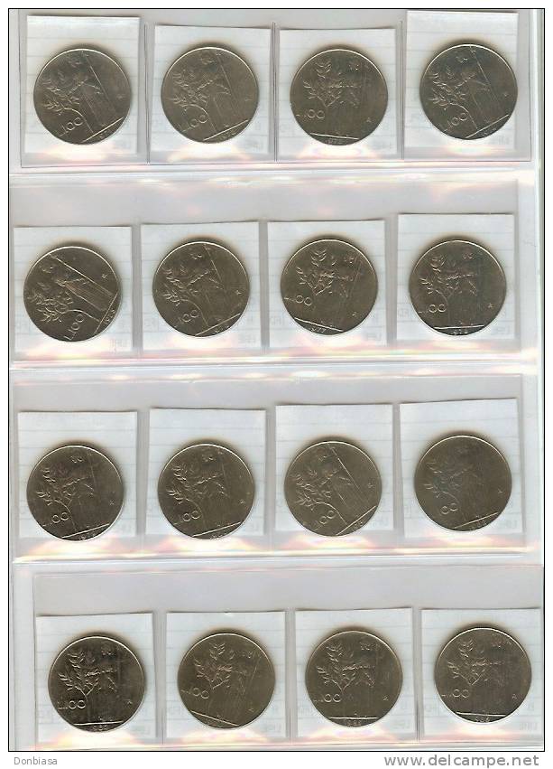 Giro Completo 100 Lire 1955-1999 - 100 Lire