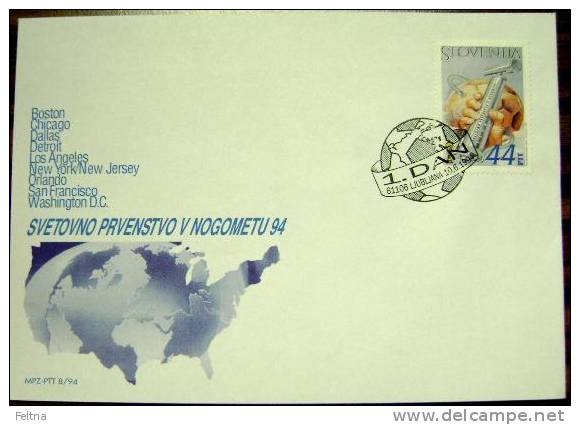 1994 SLOVENIA FDC FIFA WORLD CHAMPIONSHIP USA SOCCER FOOTBALL FUSSBALL - 1994 – USA