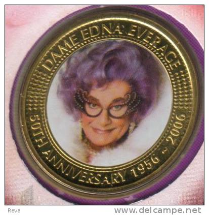 AUSTRALIA 50 CENTS  WOMAN QEII HEAD 1 YEAR PNC 2004 UNC COLOURED NOT RELEASED MINT READ DESCRIPTION CAREFULLY!! - Autres & Non Classés