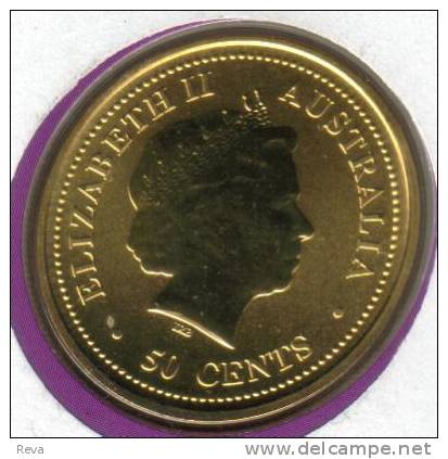 AUSTRALIA 50 CENTS  WOMAN QEII HEAD 1 YEAR PNC 2004 UNC COLOURED NOT RELEASED MINT READ DESCRIPTION CAREFULLY!! - Autres & Non Classés