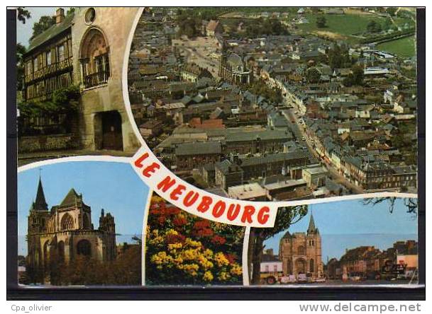 27 LE NEUBOURG Multivue, Vue Générale Aérienne, Eglise, Ed Goubey 228, CPSM 10x15, 1974 - Le Neubourg