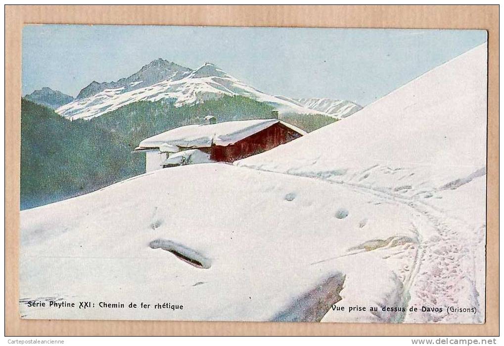 SAINT MORITZ Vue Prise Dessus DAVOS 1900s ¤Série PHYTINE XXI Chemin Fer Rhétique ¤ SUISSE SWITZERLAND SCHWIEZ ¤8481A - Davos