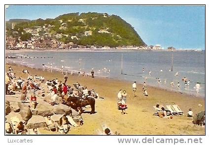 T2  .THE BEACH AND DONKEY STAND. MINEHEAD. - Minehead