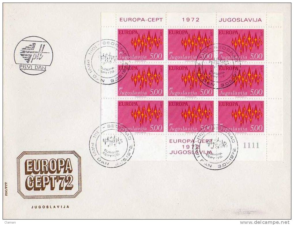 JUGOSLAVIJA - EUROPA CEPT´72 (2 FDC) - 1972