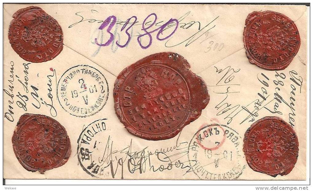 Rl159/  - RUSSLAND -  Wertbrief 1901 - Briefe U. Dokumente