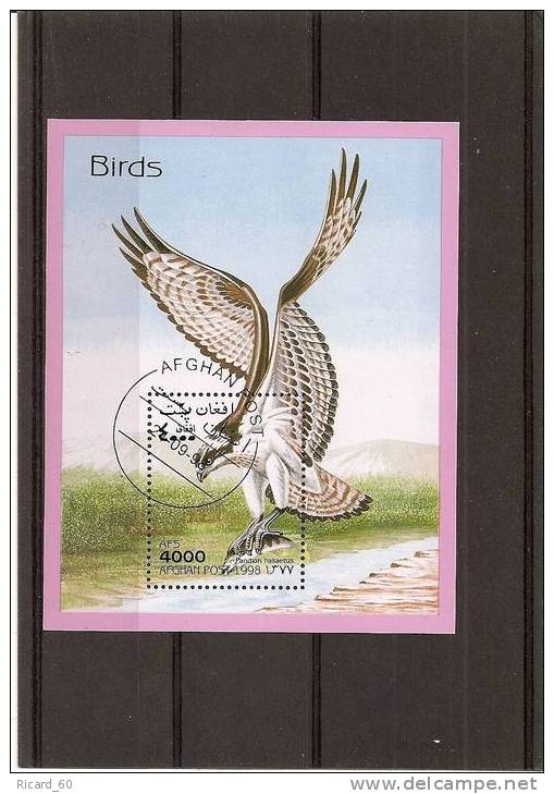 Bloc Oblitéré D'afghanistan , Oiseaux, Rapace - Afghanistan