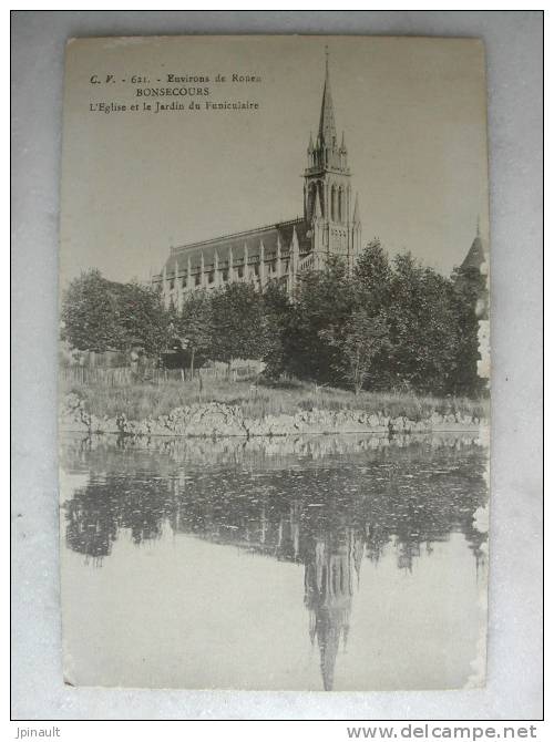 BON SECOURS - L'église Et Le Jardin Du Funiculaire - Bonsecours