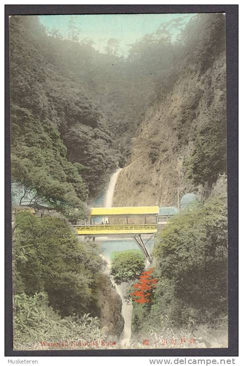 Japan Kobe Waterfall Nunobiki Old Handcoloured Perfect Mint Post Card Carte Postalle Union Postale Universelle - Kobe