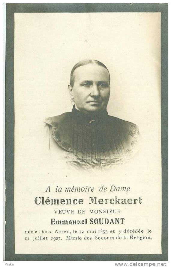 Doodsprentje - Deux Acren - MERCKAERT / SOUDANT 1855 - 1927 - Images Religieuses