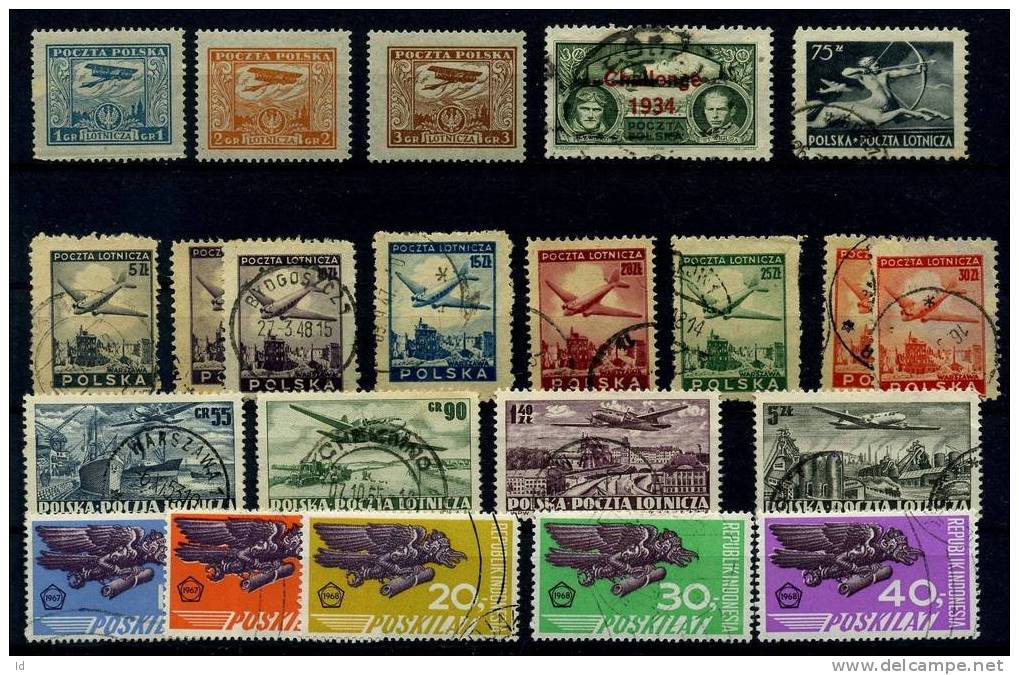 POLAND AERO OLD  LOT (2 SCANS) - Used Stamps