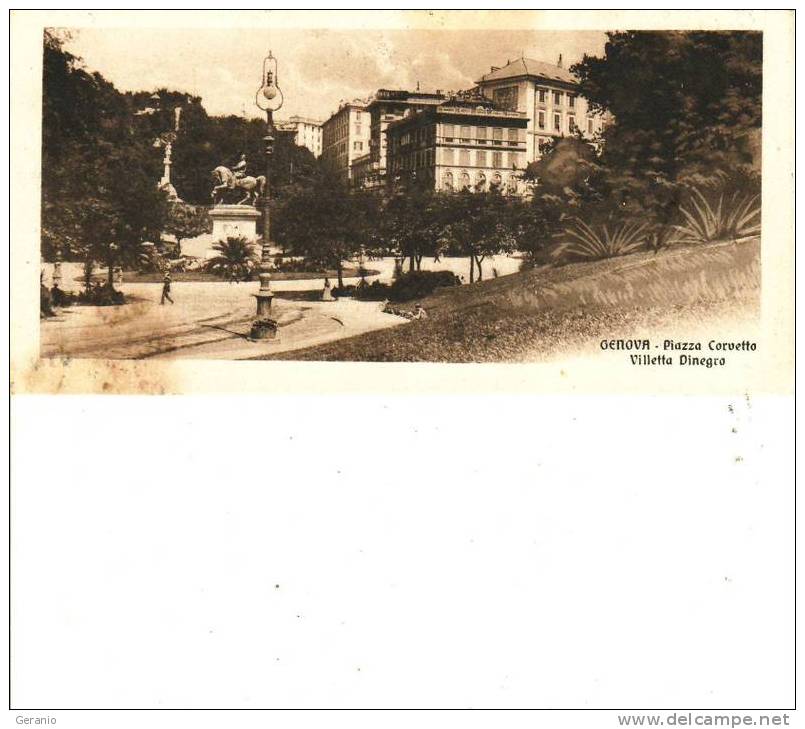 GENOVA BABY CARD VIAG  1922  MACCHIA IN BASSO A SIN - Genova (Genoa)