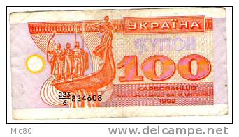 Ukraine Billet 100 Karbovantsiv 1992 Ttb - Ucraina