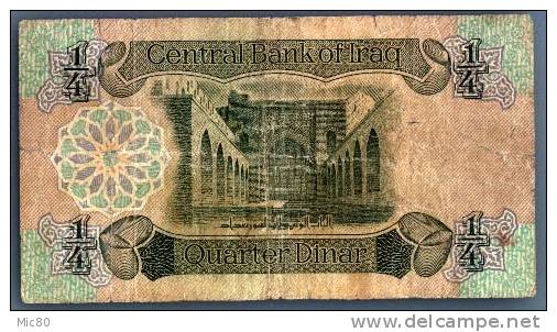 Iraq Billet 1/4 Dinar - Irak