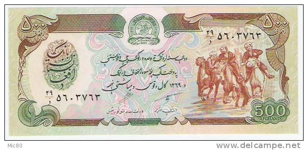 Afghanistan Billet 500 Afghani 1991 NEUF - Afghanistan