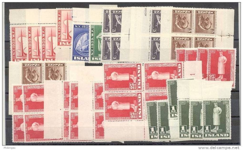 ICELAND, NICE GROUP NEVER HINGED STAMPS FOR RETAIL! - Collections, Lots & Series