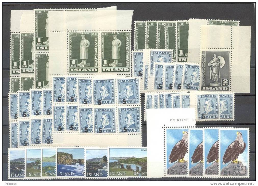 ICELAND, NICE GROUP NEVER HINGED STAMPS FOR RETAIL! - Collections, Lots & Series