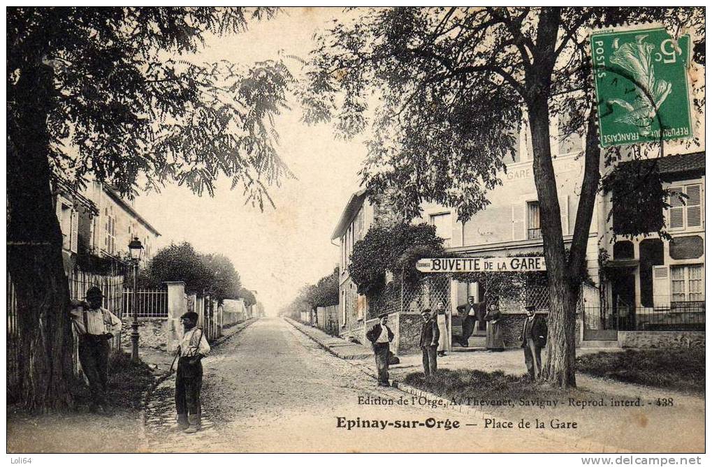 /91/  EPINAY SUR ORGE  PLACE DE LA GARE - Epinay-sur-Orge